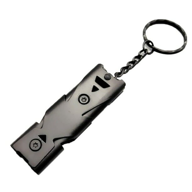 Stainless Steel Double Tube Outdoor Survival Whistle Emergency SOS Protection 
